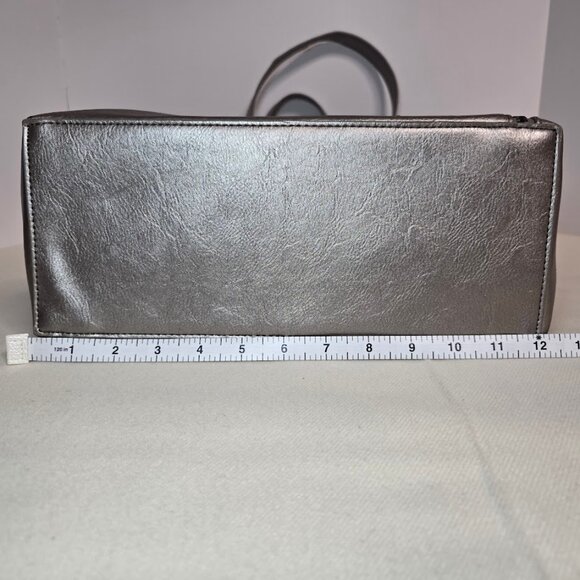 Neiman Marcus Metallic Gray Tote - Picture 6 of 10